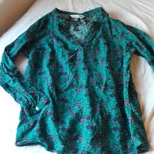 Floral Green Tunic Shirt